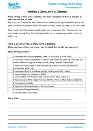 Worksheets for kids - writing-a-story-with-a-dilemma